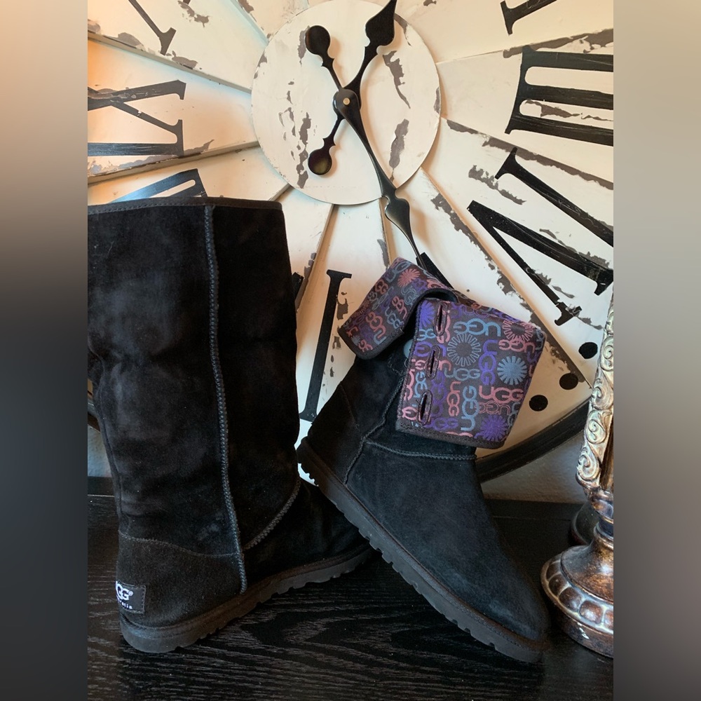 UGG W Lo Pro button boot in black size 7